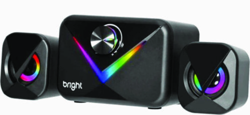 Caixa de som multimidia speaker, RGB, USB, Preto, CX004, Bright - CX 1 UN