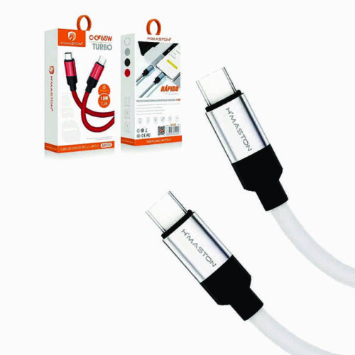 H'maston SJX22 Cabo Carregador Usb Tipo C Rápido Turbo 65w 1 metro Tipo-c Lightning